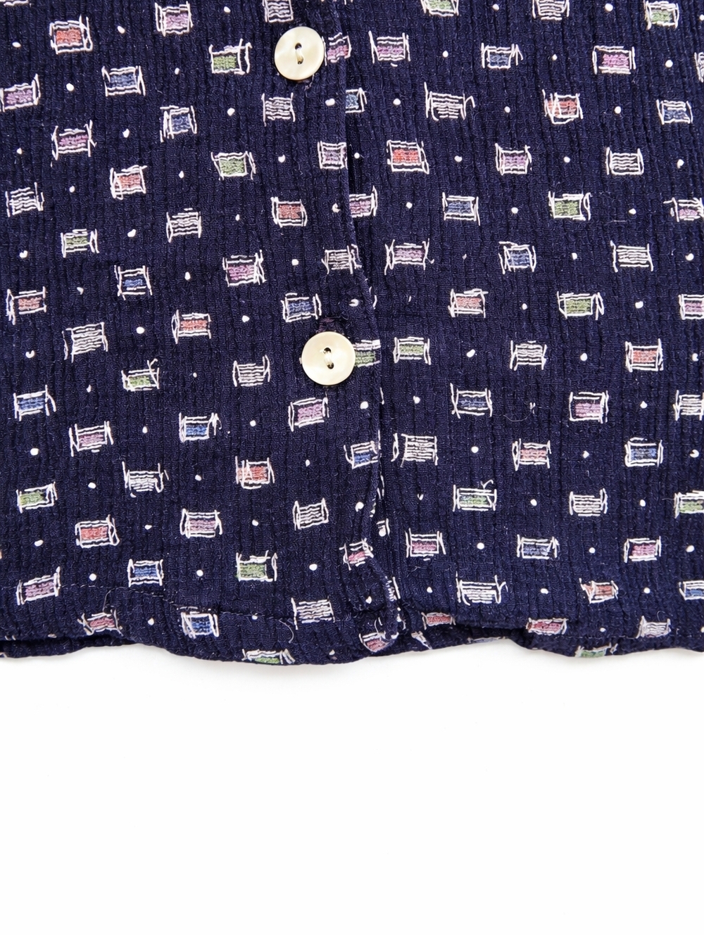 Vtg Talbots Women’s Button-Up Blouse Small Abstract Texture - Picture 4 of 10